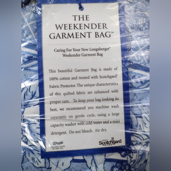 Longaberger Weekender Garment Bag For Travel - Provincial Paisley - BRAND NEW!!! - Picture 4 of 7